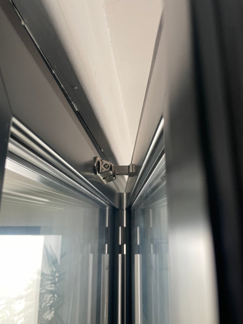 Schuco 227173 Bi-fold Stainless Door Stop -Retaining Catch -Schuco Replacement of Schuco 281587 Door Stop magnet Retaining Catch